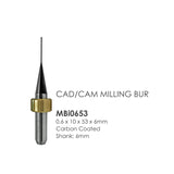 Imes-Icore Compatible Milling Burs: Carbon Coated