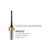 Imes-Icore Compatible Milling Burs: Carbon Coated