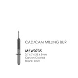 Weiland Compatible Milling Burs: Carbon Coated