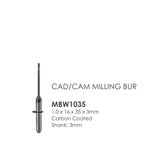 Weiland Compatible Milling Burs: Carbon Coated