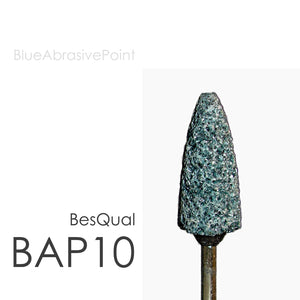 Besqual Blue Abrasive Points (HP Shank): Small 10pk