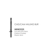 Weiland Compatible Milling Burs: Carbon Coated